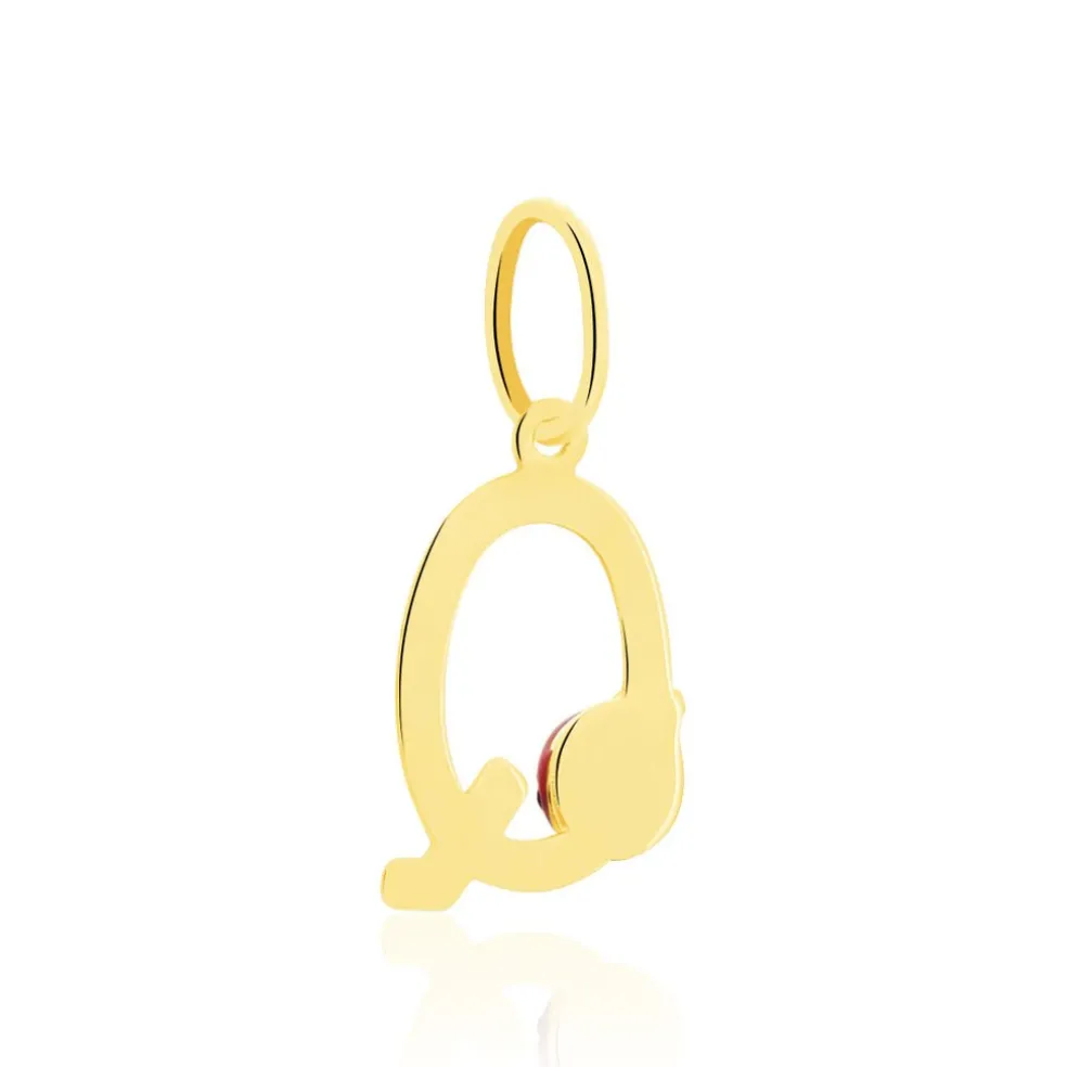 Pendentif Helidie Coccinelle Lettre Or Jaune