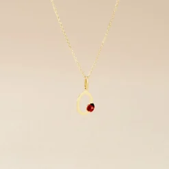 Pendentif Helidie Coccinelle Lettre Or Jaune