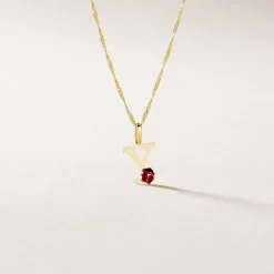 Pendentif Helidie Coccinelle Lettre Or Jaune