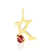 Pendentif Helidie Coccinelle Lettre Or Jaune