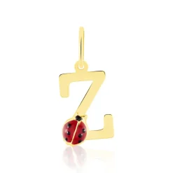 Pendentif Helidie Coccinelle Lettre Or Jaune