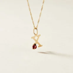 Pendentif Helidie Coccinelle Lettre Or Jaune