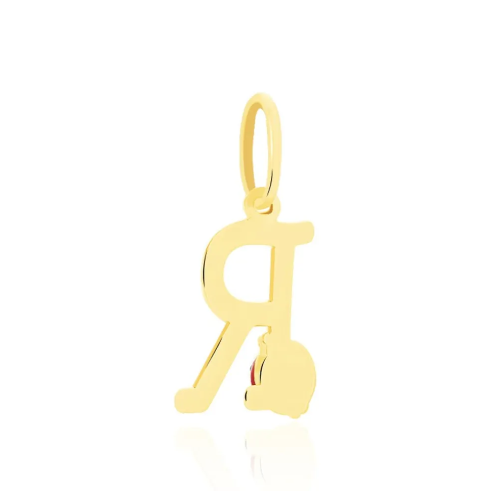 Pendentif Helidie Coccinelle Lettre Or Jaune