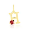 Pendentif Helidie Coccinelle Lettre Or Jaune