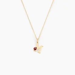 Pendentif Helidie Coccinelle Lettre Or Jaune