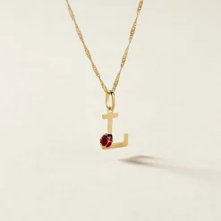 Pendentif Helidie Coccinelle Lettre Or Jaune