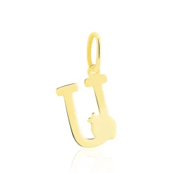 Pendentif Helidie Coccinelle Lettre Or Jaune