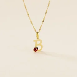 Pendentif Helidie Coccinelle Lettre Or Jaune