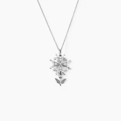 Pendentif Huguenote Argent Blanc