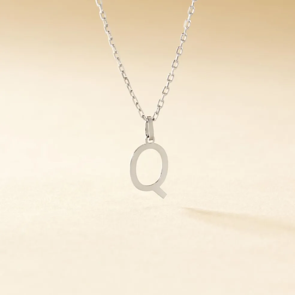 Pendentif Ionia Lettre Or Blanc