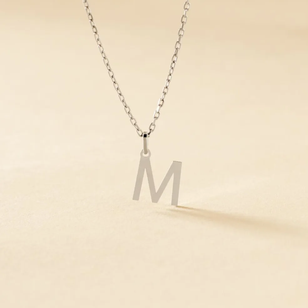 Pendentif Ionia Lettre Or Blanc