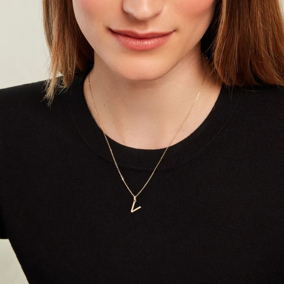 Pendentif Ionia Lettre Or Jaune