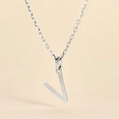 Pendentif Ionia Lettre Or Blanc