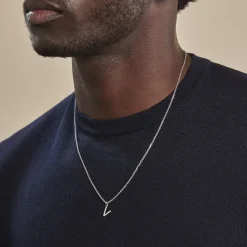 Pendentif Ionia Lettre Or Blanc