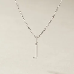 Pendentif Ionia Lettre Or Blanc