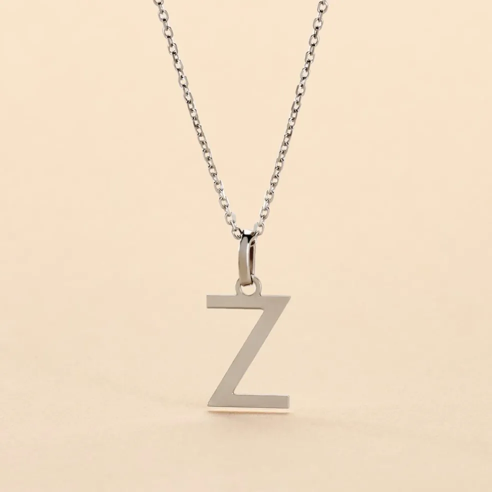 Pendentif Ionia Lettre Or Blanc