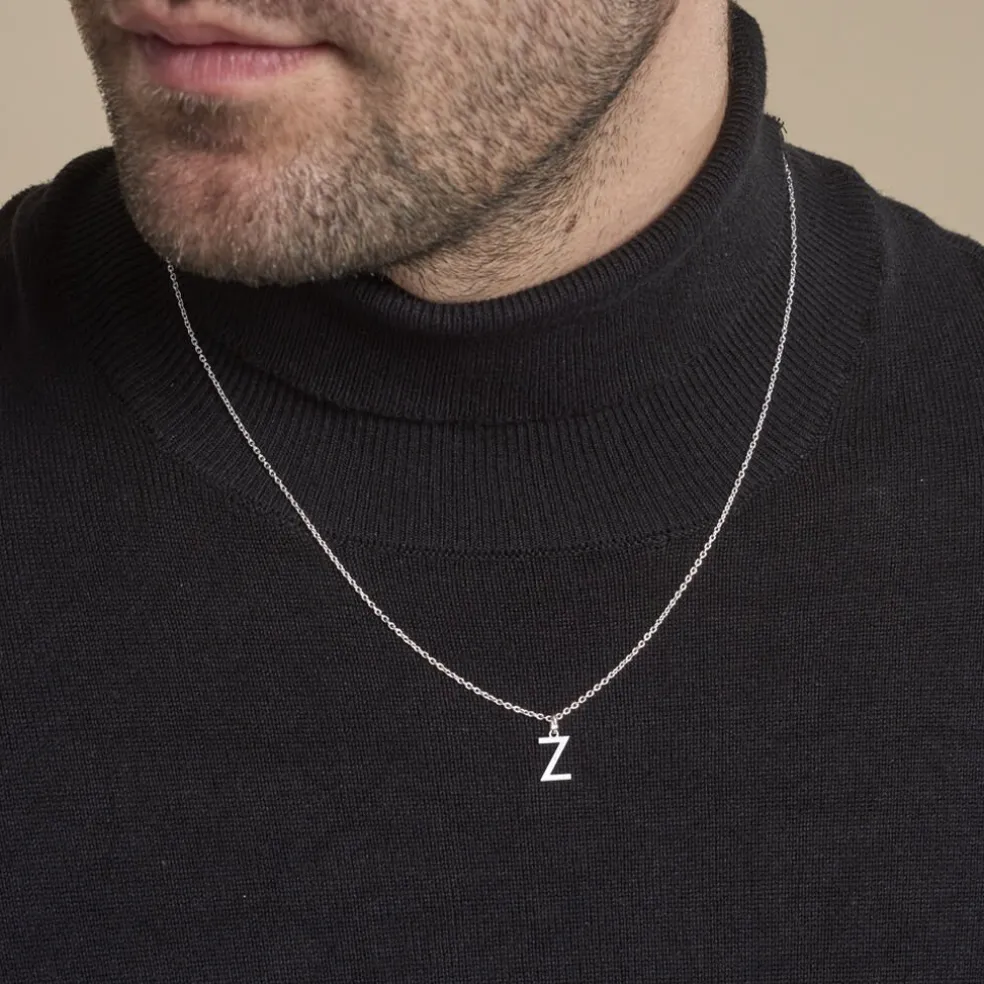 Pendentif Ionia Lettre Or Blanc