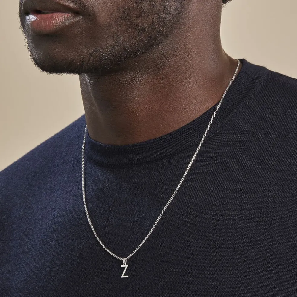 Pendentif Ionia Lettre Or Blanc