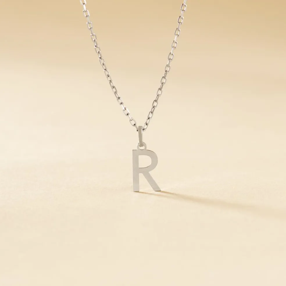 Pendentif Ionia Lettre Or Blanc