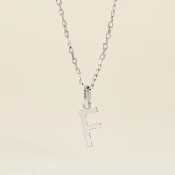 Pendentif Ionia Lettre Or Blanc