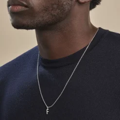 Pendentif Ionia Lettre Or Blanc