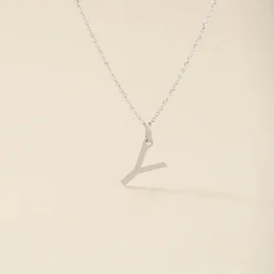 Pendentif Ionia Lettre Or Blanc