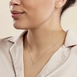 Pendentif Ionia Lettre Or Blanc