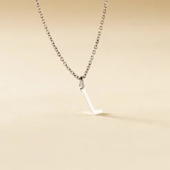 Pendentif Ionia Lettre Or Blanc