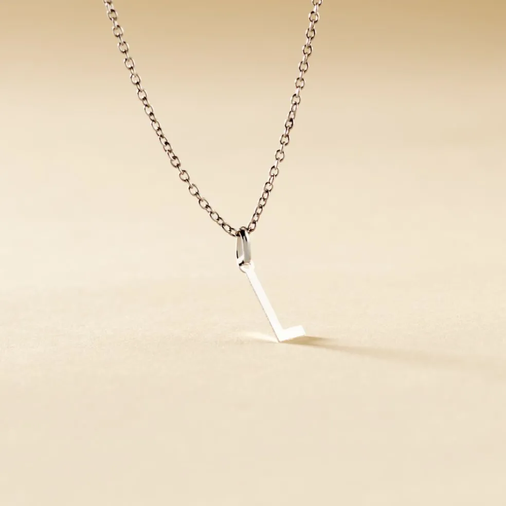 Pendentif Ionia Lettre Or Blanc