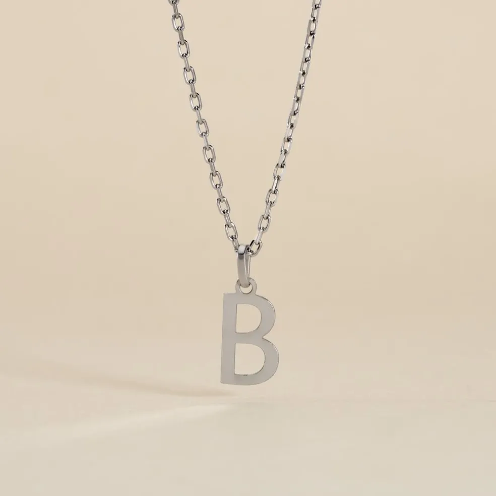 Pendentif Ionia Lettre Or Blanc