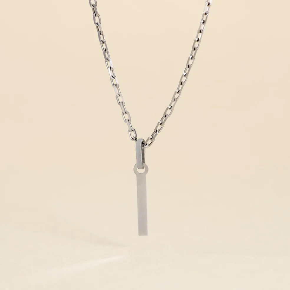 Pendentif Ionia Lettre Or Blanc