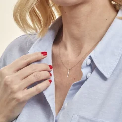 Pendentif Ionia Lettre Or Blanc