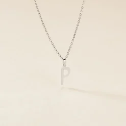 Pendentif Ionia Lettre Or Blanc