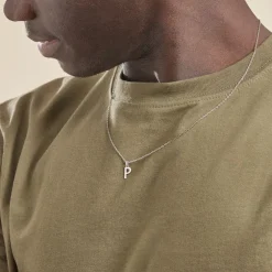 Pendentif Ionia Lettre Or Blanc