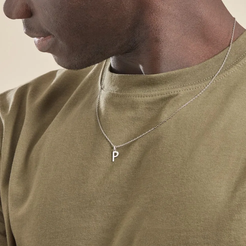 Pendentif Ionia Lettre Or Blanc