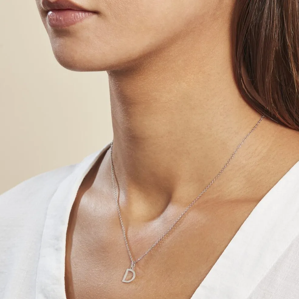 Pendentif Ionia Lettre Or Blanc