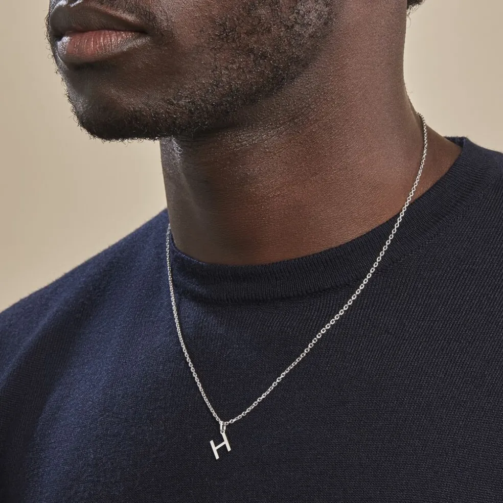 Pendentif Ionia Lettre Or Blanc