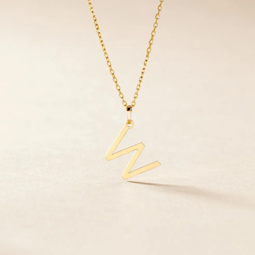 Pendentif Ionia Lettre Or Blanc