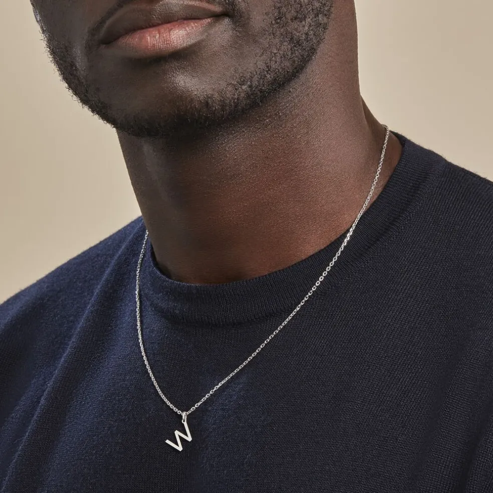 Pendentif Ionia Lettre Or Blanc