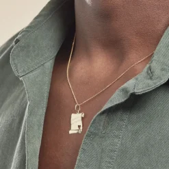 Pendentif Irenca Message Parchemin Or Jaune