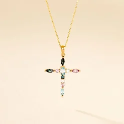 Pendentif Iris Or Jaune Topaze Améthyste