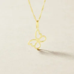 Pendentif Jaima Papillon Diamante Or Jaune