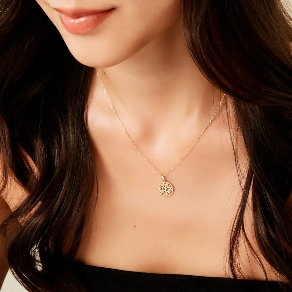 Pendentif Jeptha Or Jaune Perle De Culture Oxyde De Zirconium