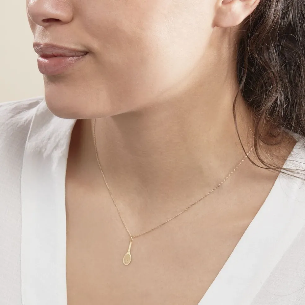Pendentif Julius Sport Tennis Or Jaune