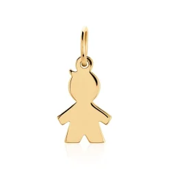 Pendentif Kids Plaque Or Doré