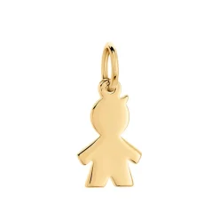 Pendentif Kids Plaque Or Doré