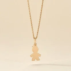 Pendentif Kids Plaque Or Doré