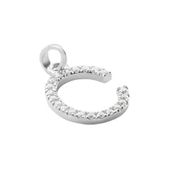 Pendentif Klementine Or Blanc Oxyde De Zirconium