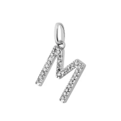 Pendentif Klementine Or Blanc Oxyde De Zirconium