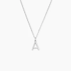 Pendentif Klementine Or Blanc Oxyde De Zirconium